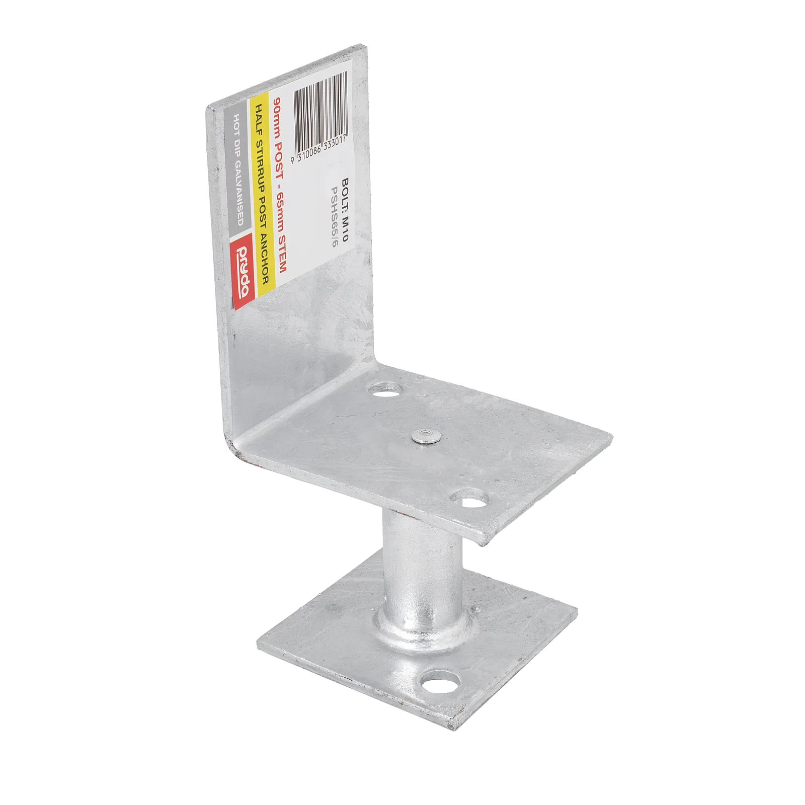 Pryda Half Stirrup Post Anchor M10 x 65mm