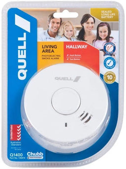 Quell 9V Photoelectric Smoke Alarm for Living Area & Hallway
