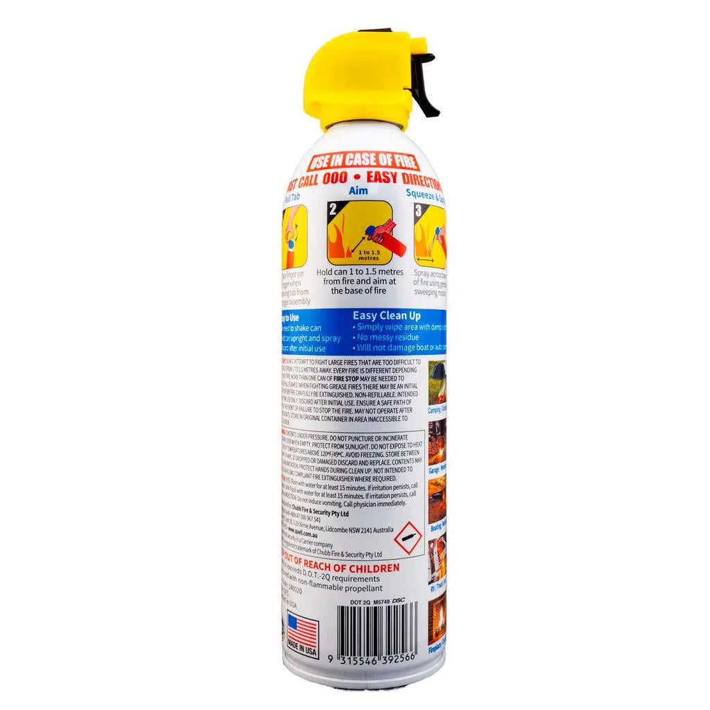 Quell Fire Stop Aerosol Fire Suppressant