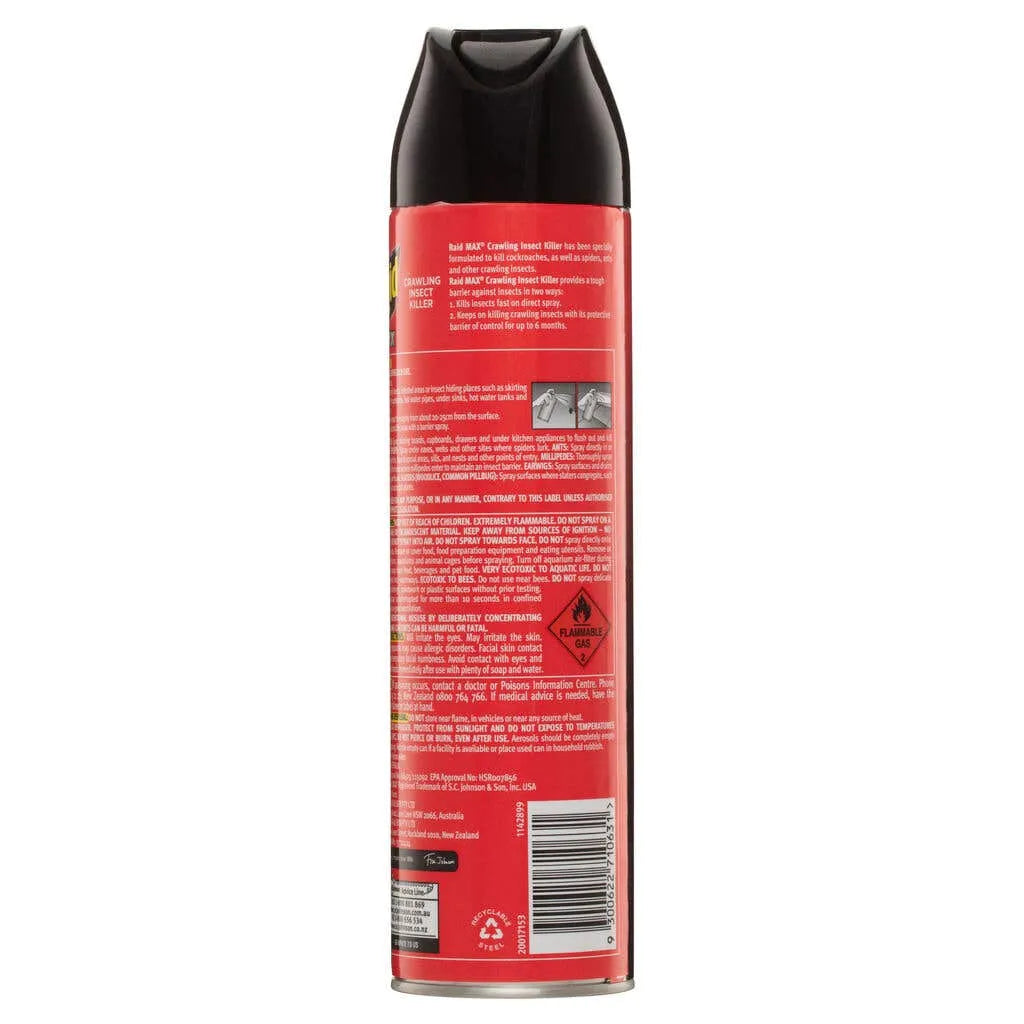 Raid Max Crawling Insect Spray Killer 375g