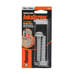 Ramset Ankascrew Galv 10 x 60mm - 2 Pack