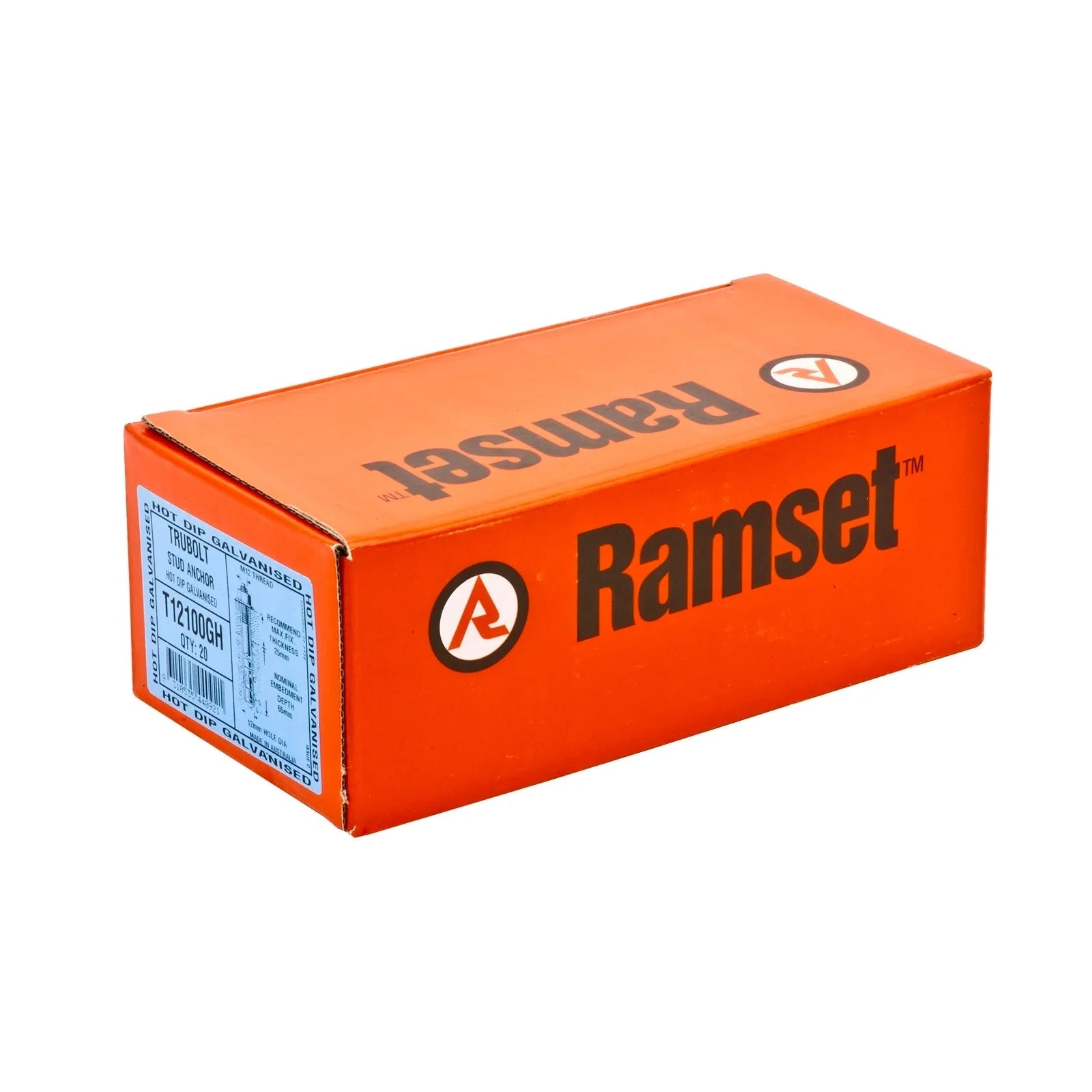 Ramset Trubolt Galv M12 x 100mm (20pk)