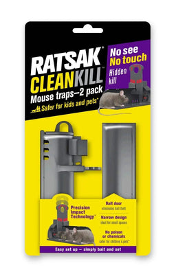 Ratsak Clean Kill Mouse Trap - 2 Pack