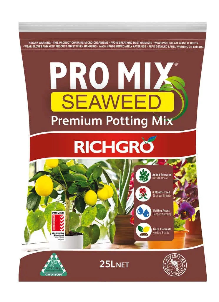 Richgro Pro Mix Seaweed Premium Potting Mix 25L