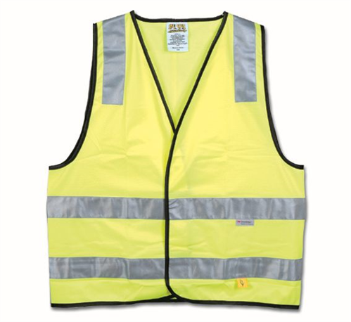 Hi-Vis Day/Night Use Safety Vest (Yellow) : 4 x large