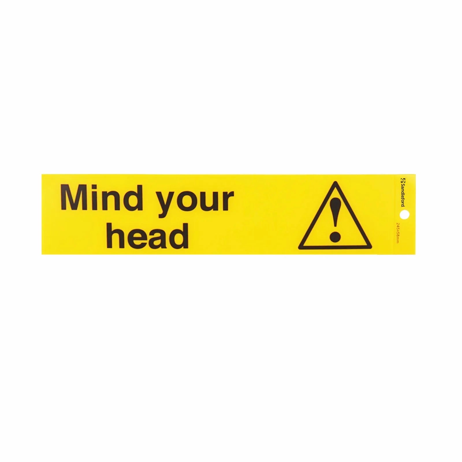 Sandleford 245 x 58mm Mind Your Head Self Adhesive Sign