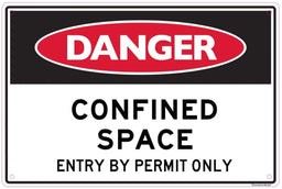 Sandleford Danger Confined Space Permit Only Sign