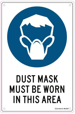 Sandleford Dust Face Mask Sign Must Be Worn