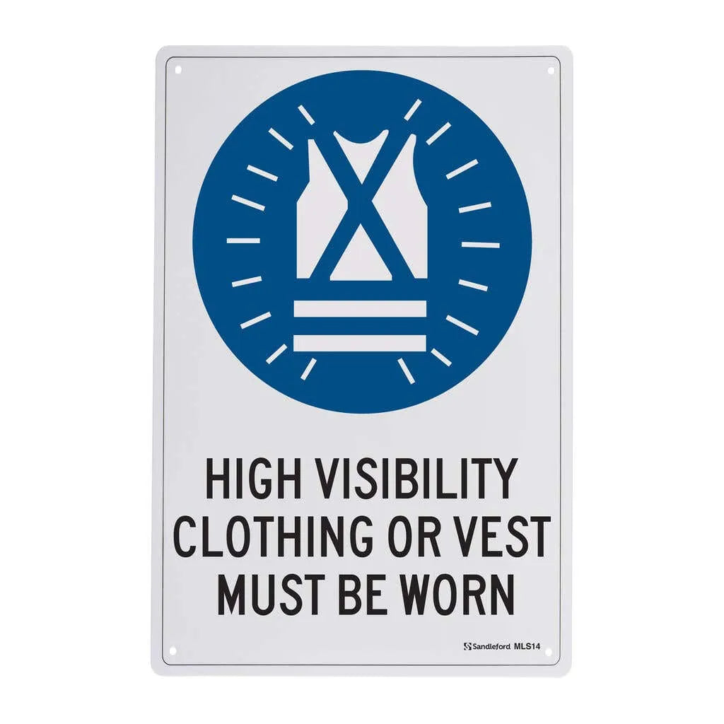 Sandleford High Visibililty Vest Must Be Worn Sign