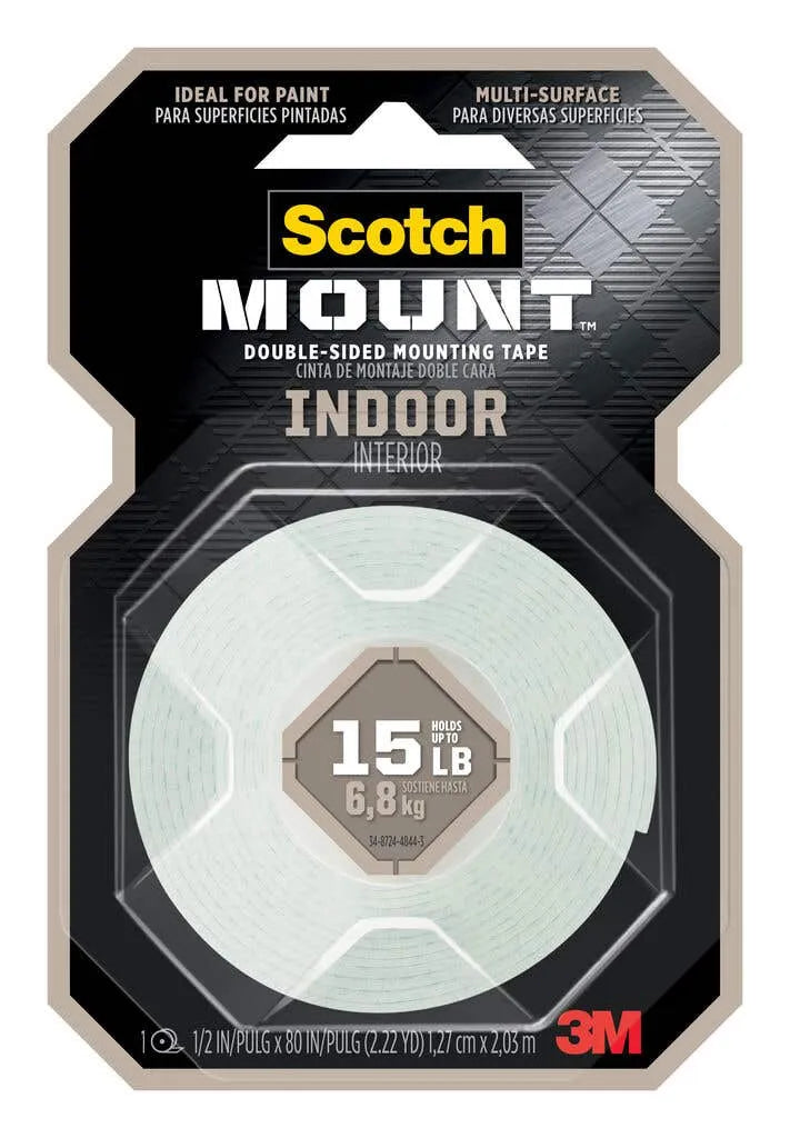 Scotch-Mount Indoor Double-Sided Mounting Tape 127mm x 2.03m