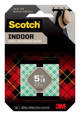 Scotch Indoor Mounting Squares 2.5 x 2.5cm - 16 Pack