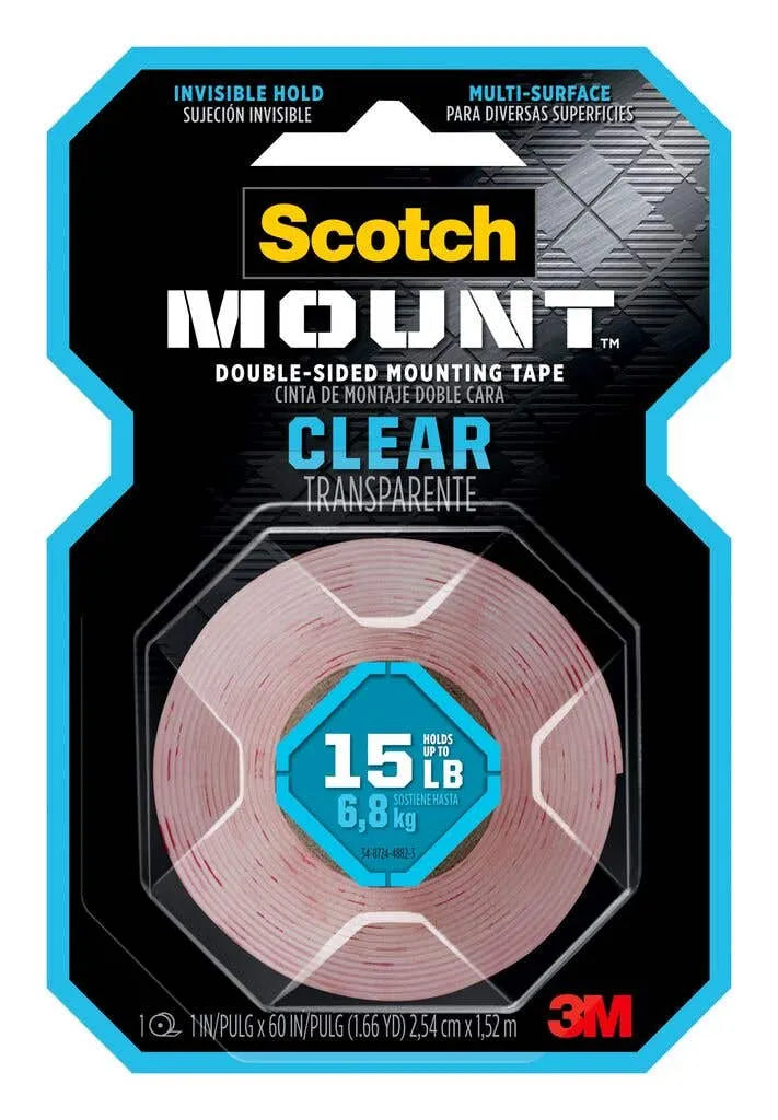 Scotch Tape Mounting Clear Double-Sided 25mm x 1.5m