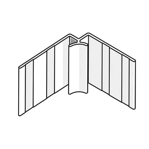 Hardie Fine Texture/Brushed Concrete Cladding Alum. Internal Concave Corner 9 x 3000mm