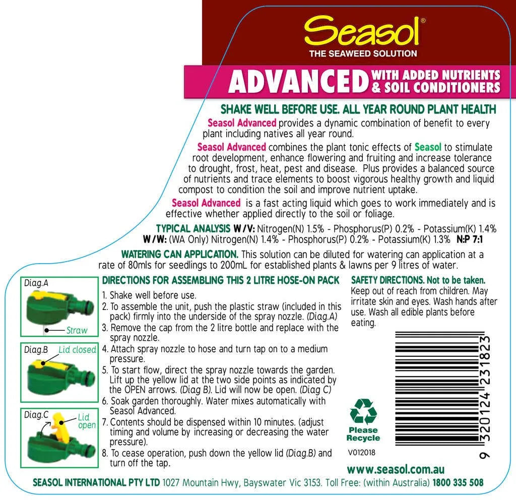 Seasol Advanced Hose On 2L