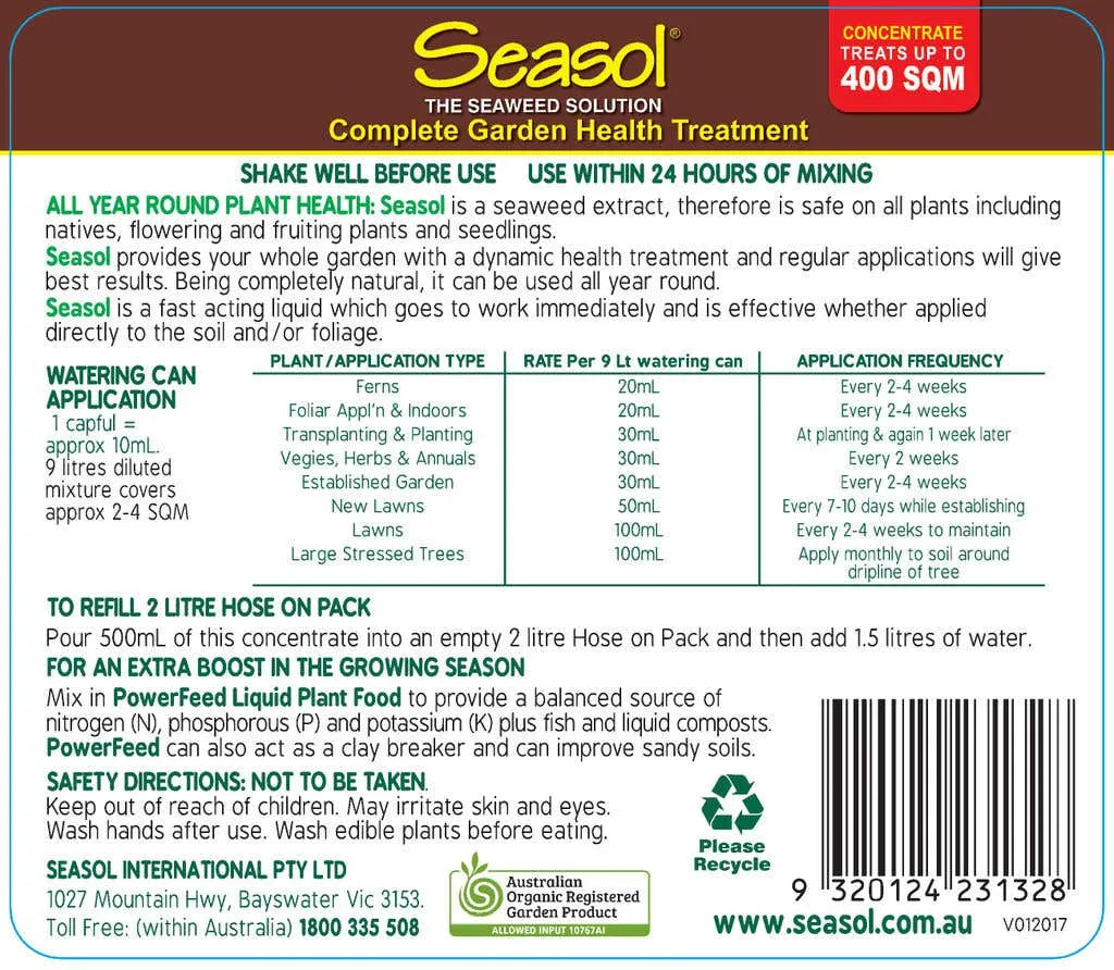 Seasol Fertiliser Concentrate 2L