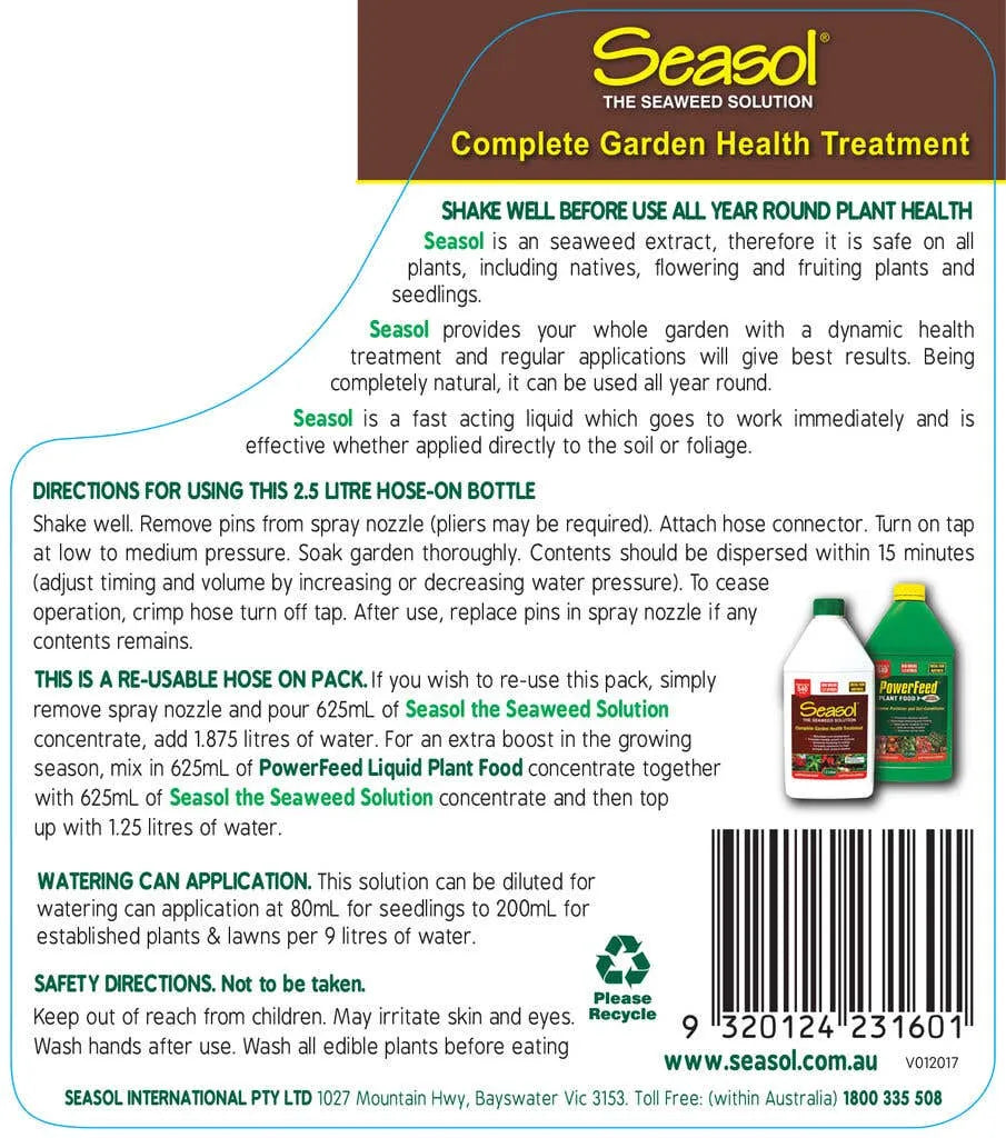 Seasol Fertiliser Ready-To-Use Hose On 2.5L