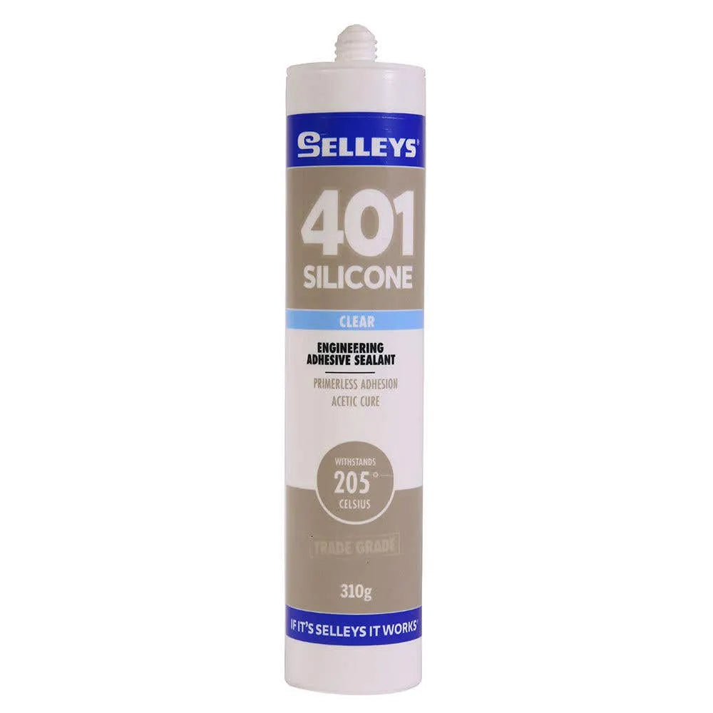 Selleys 401 Silicone Engineering Adhesive Sealant Clear 310g