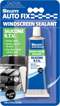 Selleys Auto Fix Windscreen Silicone Sealant RTV Black 75g