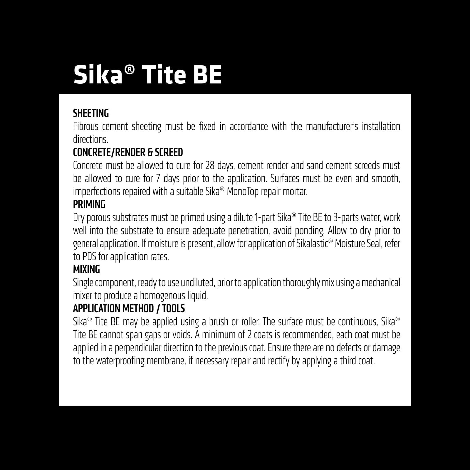 Sika SikaTite BE Bitumen Waterproofer 15L