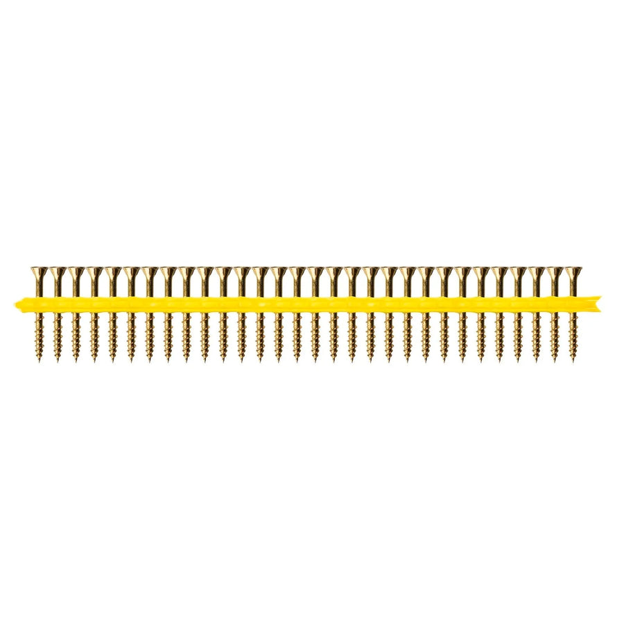 Simpson Strong-Tie 10g x 50mm Yellow Zinc Quik Drive WSV Subflooring Collated Screws - 2000 Pack