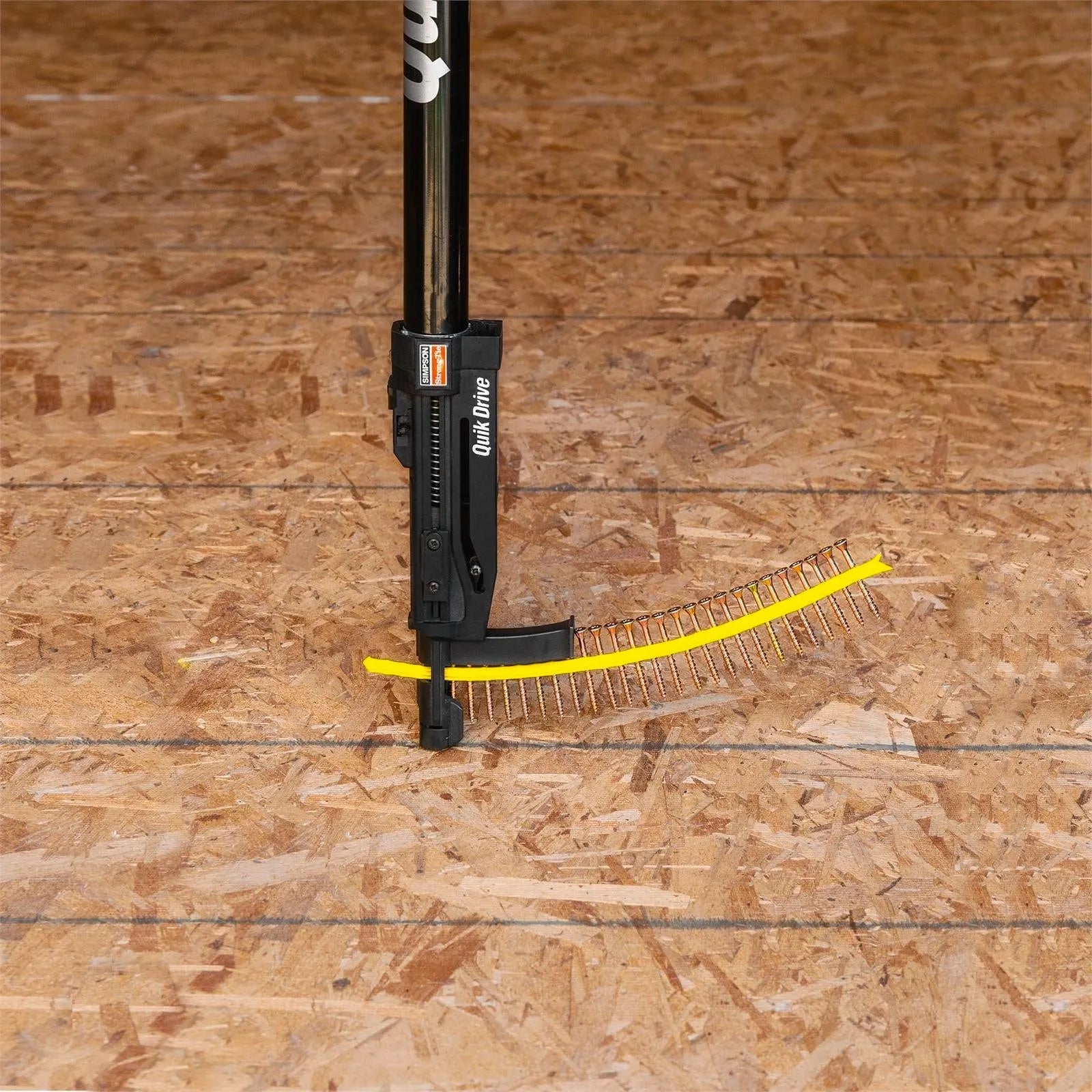 Simpson Strong-Tie 10g x 50mm Yellow Zinc Quik Drive WSV Subflooring Collated Screws - 2000 Pack