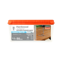 Simpson Strong-Tie 12G (5.5mm) x 50mm 316 Stainless Steel DHSD No-PreDrill Hardwood to Softwood Deck