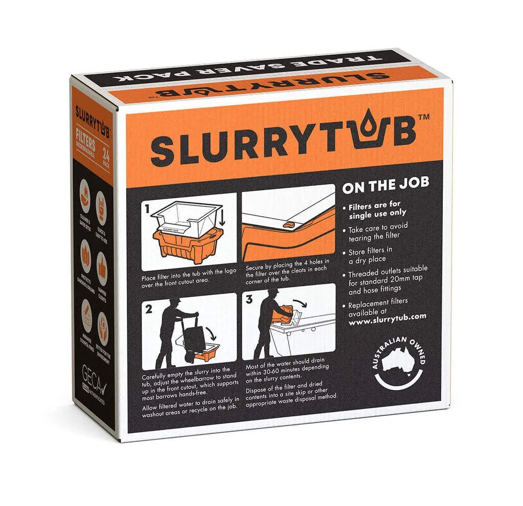 Slurrytub Biodegradable Filter - 24 Pack