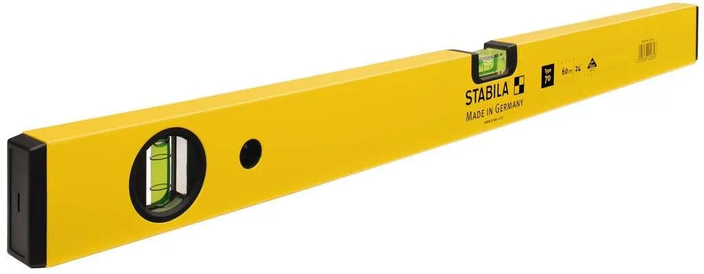 Stabila Type 70 Spirit Level Lightweight Box Frame 2 Vials 1200mm
