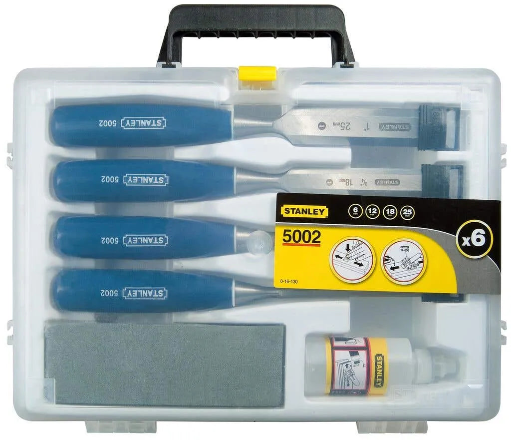Stanley Chisel Set With Oil Stone - 6 Piece