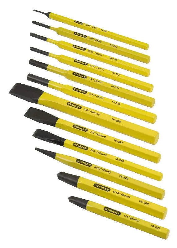 Stanley Punch & Cold Chisel Set - 12 Piece
