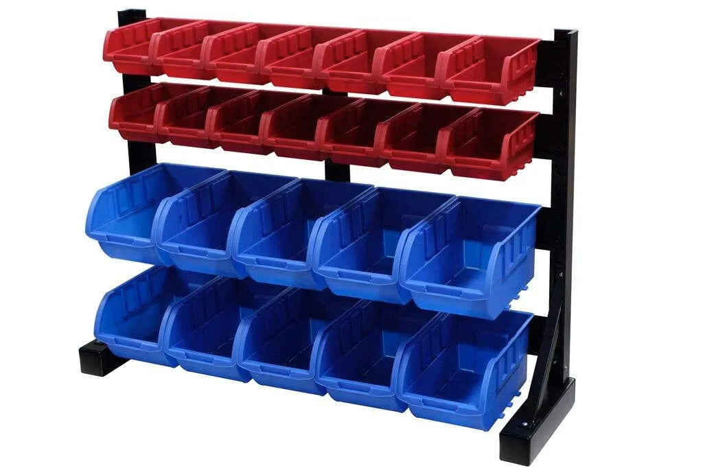 Storage Geelong 24 Bin Rack Blue Red