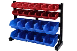 Storage Geelong 24 Bin Rack Blue Red