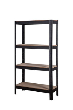 Storage Geelong Shelf Unit 4 Tier 175kg Black D325 x W825 x H1500mm