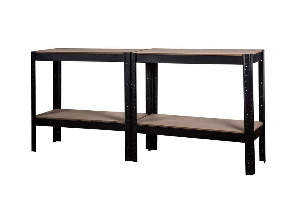 Storage Geelong Shelf Unit 4 Tier 175kg Black D325 x W825 x H1500mm