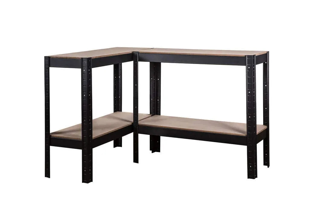 Storage Geelong Shelf Unit 4 Tier 175kg Black D325 x W825 x H1500mm