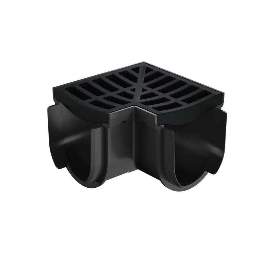 Storm Drain Corner Black 90 Degrees
