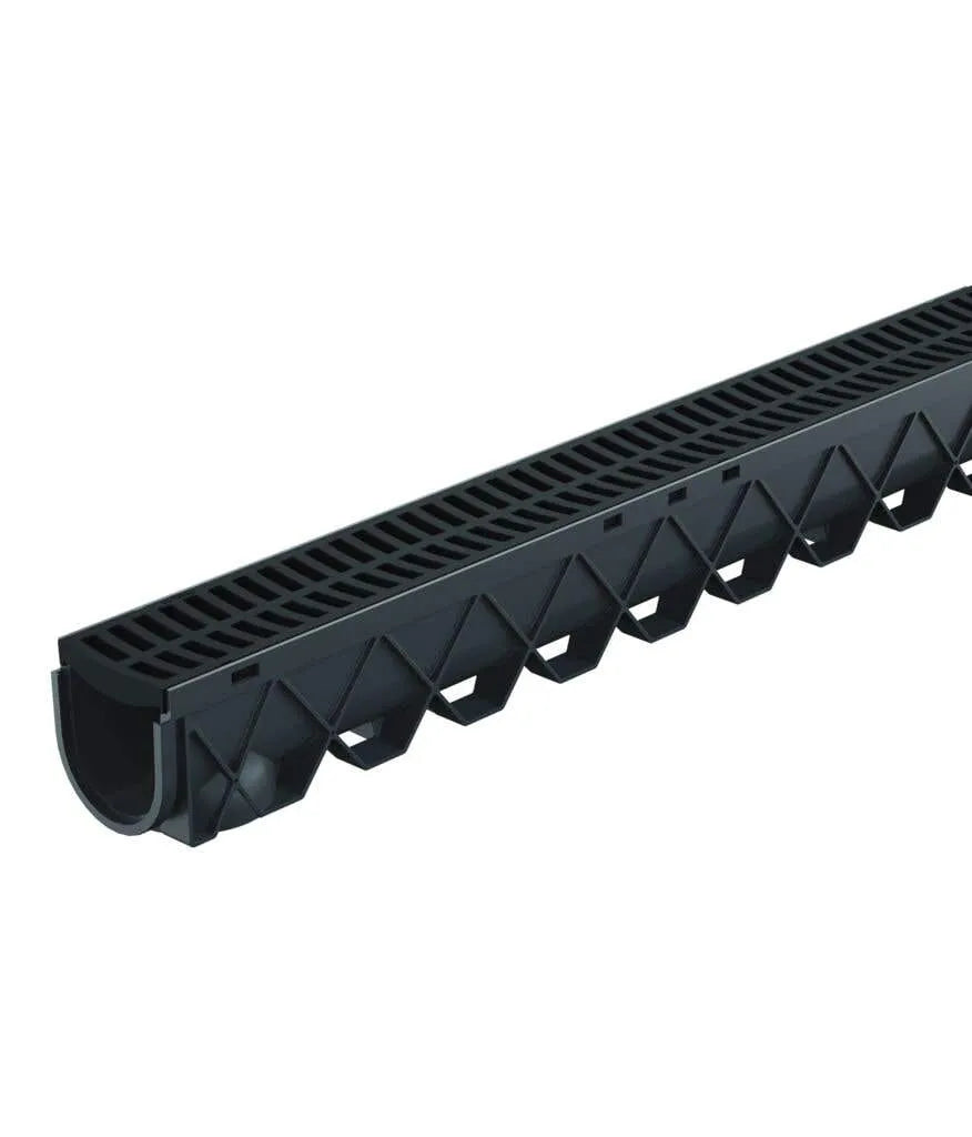 Storm Drain with Black Plastic Grate 3m