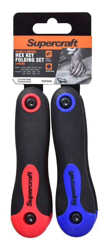 Supercraft Allen Key Folding Set - 2 Piece