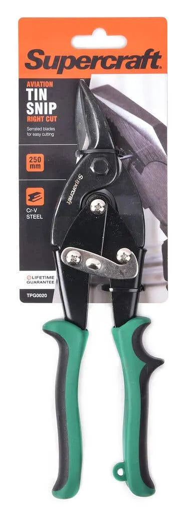 Supercraft Aviation Tin Snips Right Cut 250mm