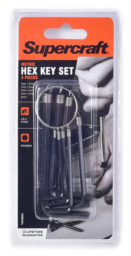 Supercraft Metric Allen Key Set - 8 Piece