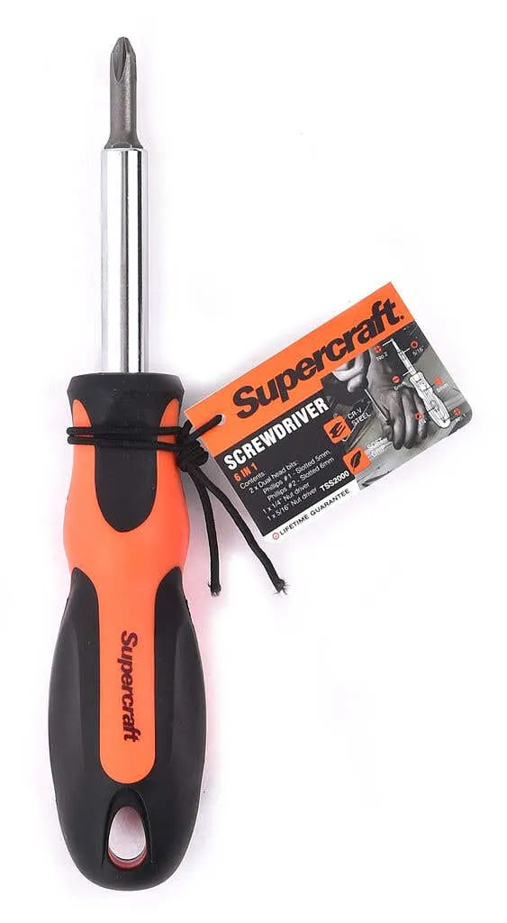 Supercraft Phillips Screwdriver Soft Grip 6 in 1