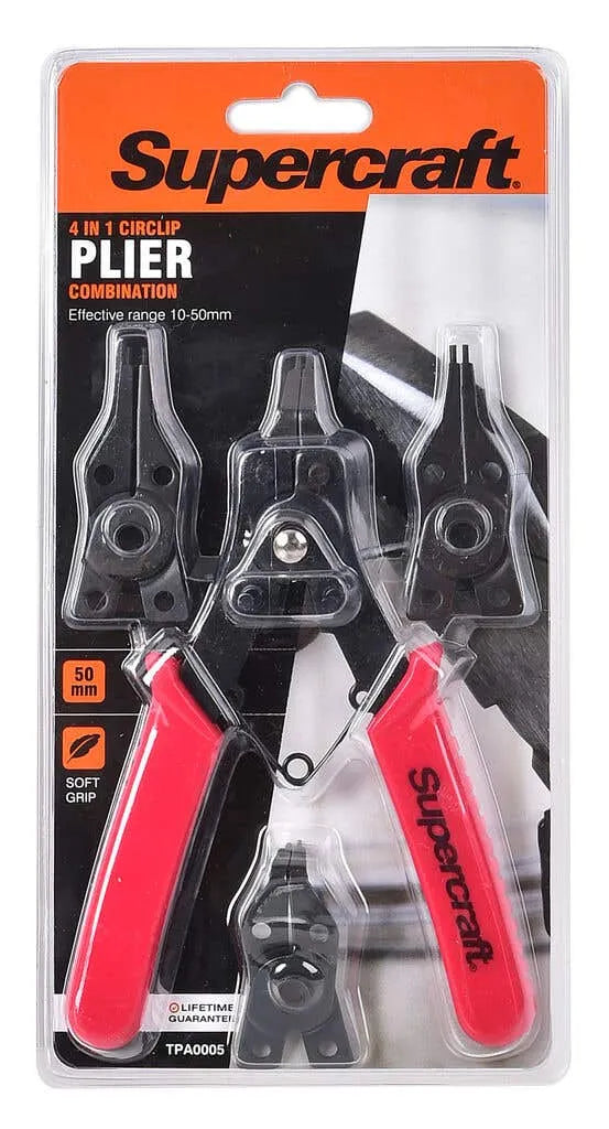 Supercraft Plier Circlip Combination 4 in 1 Set 50mm