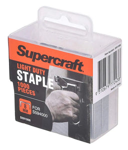 Supercraft Staple Light Duty 8mm - 1000 Pieces