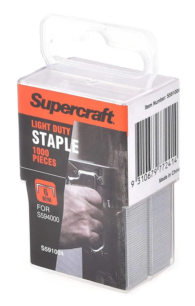 Supercraft Staples Light Duty 6mm - 1000 Pieces