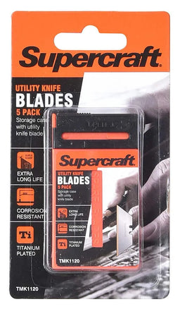 Supercraft Utility Knife Replacement Blades - 5 Pack