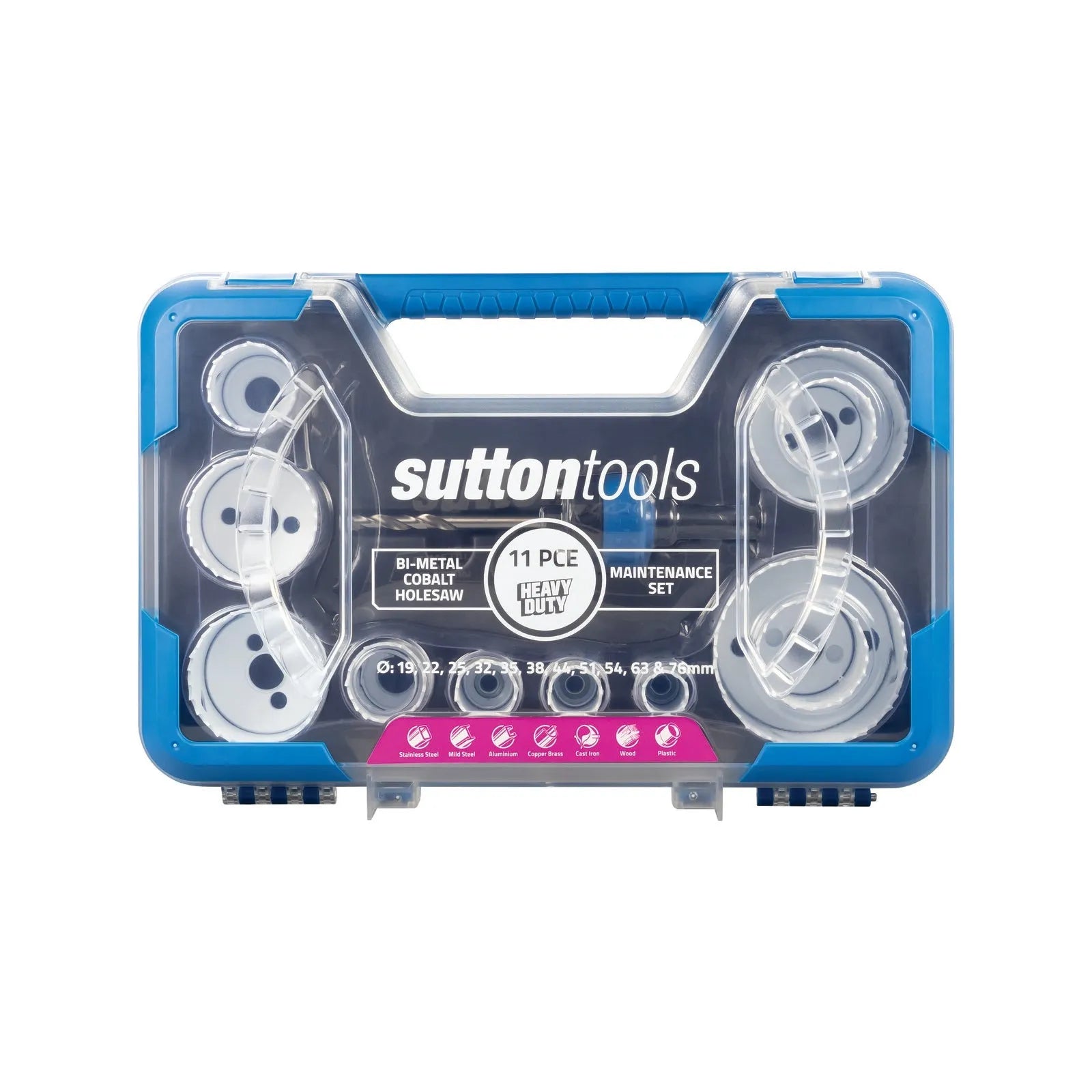 Sutton Bi-Metal Cobalt Hole Saw Maintenance Set 19-76mm - 11 Piece