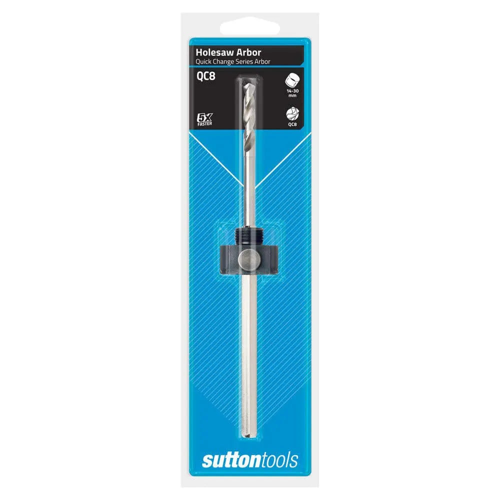 Sutton Hole Saw Arbor Quick Change with Pilot Drill 14-30mm