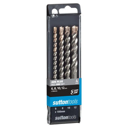 Sutton Masonry Drill Bit Set 3 Cut SDS Plus Reo Pro - 4 Piece