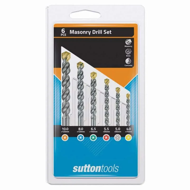 Sutton Masonry Drill Set Standard Fixing - 6 Piece