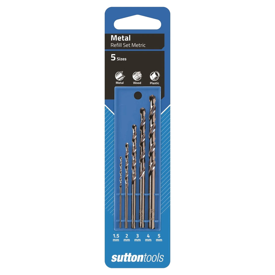 Sutton Metric Viper Drill Bit Refill Set 1.5-5mm - 5 Piece